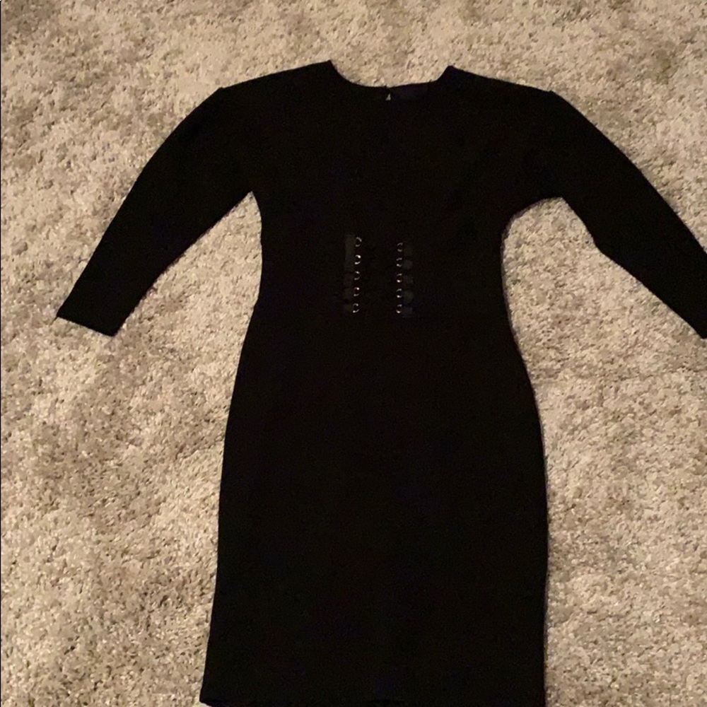 Black Quarter Sleeve Dress
